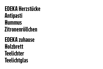 EDEKA Herzst cke Antipasti Hummus Zitronenr llchen EDEKA zuhause Holzbrett Teelichter Teelichtglas